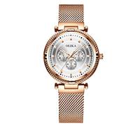 RORIOS Orologi da Donna Analogico Quarzo Orologi Donna Acciaio Inossidabile Mesh Band Fashion Orologio da Polso Women Watch