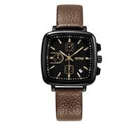 RORIOS Orologi da Donna Orologio Moda Quadrato Orologio Analogico Quarzo con Cinturino in Pelle Calendario Orologi da Polso