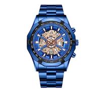 RORIOS Orologi da Polso da Uomo Orologio Lavoro Meccanico Orologio Moda Automatico Impermeabile Scheletrato con Cinturino in Acier Inoxydable