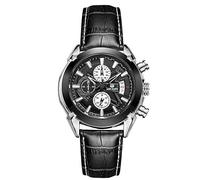 RORIOS Orologi da Polso Uomo Orologio Pelle Calendario Cronometro Multifunzione Luminoso Orologi