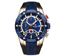 RORIOS Orologi da Uomo Analogico Quarzo Orologio Cinturino in Silicone Cronografo Sportivo Orologio Business Orologio per Uomo
