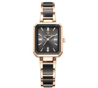 RORIOS Orologi Lavoro da Signora Orologio Analogico Quarzo Orologio da Polso Classico Sera Orologio Donna Quadrato Orologio Ceramica Bracciale Nero