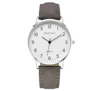 RORIOS Orologi per Coppie Orologioes Quarzo Minimalista per Uomini Donne Braccialetto in Pelle Watches Classico Uomo grigio