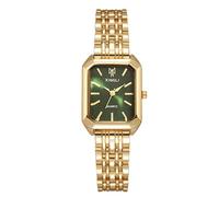 RORIOS Orologio a Quadro Donna Orologioes con Bracciale in Acciaio Inossidabile Watch al Quartz per l'Uso Giornaliero e Regalo Oro verde