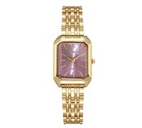 RORIOS Orologio a Quadro Donna Orologioes con Bracciale in Acciaio Inossidabile Watch al Quartz per l'Uso Giornaliero e Regalo Oro viola