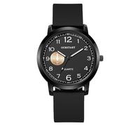 RORIOS Orologio a Quartzo Uomo Orologioes Sportivo Casual con Cinturino in Silicone Polso Fashion Multicolore per l'Uso Giornaliero Nero