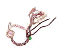 RORIOS Orologio Boho Donna Fatto a Mano Bracciale Orologioes con Perle & Pampino Quarzo Trendy per Giorno & Sera Rosa