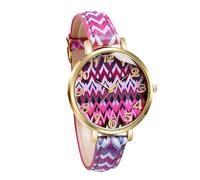 RORIOS Orologio Boho Donna Orologioes Analogico con Motivi Etnici e Bracciale Colorato Watch Bohemiano di Moda per Amanti del Boho-Chic Rosa-Nero-Viola