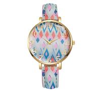 RORIOS Orologio Boho Donna Orologioes Analogico con Motivi Etnici e Bracciale Colorato Watch Bohemiano di Moda per Amanti del Boho-Chic Rosso-Rosa-Blu-Verde