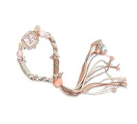 RORIOS Orologio Boho per Donne-Bracciale Intrecciato Artigianale Perle Vintage con Pompom Accessorio di Moda Casual Spiaggia/Viaggio/Festival Bianco