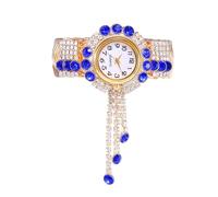 RORIOS Orologio Bracciale Donna con Cristalli Elegante Orologioes Bangle Ton Oro a Movimento Quarzo Watch Fashion Multicolore per Uso Quotidiano & Regalo Blu