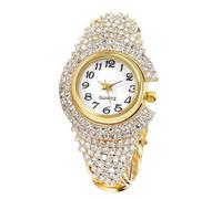 RORIOS Orologio Bracciale Donna con Cristalli Orologioes Quartz Incastonato Strass Watch da Festa & Quotidiano alla Moda Oro