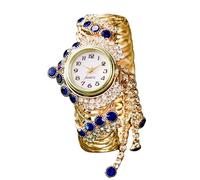 RORIOS Orologio Bracciale Donna Oro con Decorazioni Strass Orologioes Elegante Quarzo Analogico Watches Fashion per Lei Blu