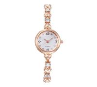 RORIOS Orologio Bracelet Fashion Donna Movimento Quarzo Decorazione Cristalli Cinturino in Metallo Elegante Orologio da Abito per Donne Oro rosa bianco