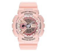 RORIOS Orologio Coppia Elettronico Orologio da Polso Multifunzione Militare Orologio Uomo Donna Orologio Digitale Quarzo Resina Cinturino per Ragazze Ragazzi Rosa A