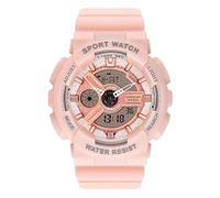 RORIOS Orologio Coppia Elettronico Orologio da Polso Multifunzione Militare Orologio Uomo Donna Orologio Digitale Quarzo Resina Cinturino per Ragazze Ragazzi Rosa B