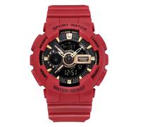 RORIOS Orologio Coppia Elettronico Orologio da Polso Multifunzione Militare Orologio Uomo Donna Orologio Digitale Quarzo Resina Cinturino per Ragazze Ragazzi Rosso B