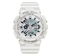 RORIOS Orologio Coppia Elettronico Orologio da Polso Multifunzione Militare Orologio Uomo Donna Orologio Digitale Quarzo Resina Cinturino per Ragazze Ragazzi Bianco B