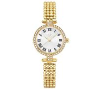 RORIOS Orologio da Donna Catena Perline Orologi da Polso Vintage Quadrante Piccolo Orologio Signora Quarzo Orologio Diamante Cinturino Acciaio Inossidabile Oro