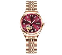 RORIOS Orologio da Donna Orologio Analogico al Quarzo Luminoso Orologio con Cinturino in Acciaio Inox Scheletro Moda Donna Orologio da Polso