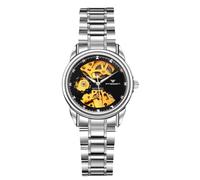 RORIOS Orologio da Polso Coppia Meccanico Orologi Uomo Donna Orologio Automatico Acciaio Inossidabile Orologio Luminosi Scheletrato Orologio Lavoro Elegante Bianco Nero