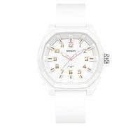 RORIOS Orologio da Polso Minimalista da Uomo Orologio Quarzo 50m Impermeabile Orologio Sportivo Luminosi Orologio Casual Analogico Orologio Unisex Silicone Bianco Oro rosa A