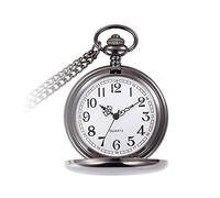 RORIOS Orologio da Tasca Classico Al Quarzo con Catena Orologi Taschino per Donna Acciaio Inossidabile Orologio Quarzo da Tasca Uomo