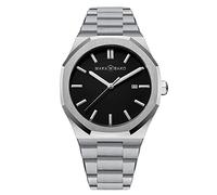 RORIOS Orologio da Uomo Al Quarzo Orologio con Cinturino in Acciaio Inox Calendario Sportivo Orologi da Polso Business Orologio da Uomo