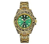 RORIOS Orologio da Uomo Analogico Quarzo in Acciaio Inox Retrò Con Calendario e Luminoso - Moda da Polso Uomo