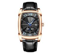 RORIOS Orologio da Uomo Analogico Quarzo Luminoso in Pelle Elegante da Polso Maschile