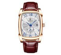 RORIOS Orologio da Uomo Analogico Quarzo Orologio Luminoso Orologio in Pelle Maschile Orologio da Polso Elegante Orologio per Uomo