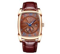 RORIOS Orologio da Uomo Analogico Quarzo Orologio Luminoso Orologio in Pelle Maschile Orologio da Polso Elegante Orologio per Uomo
