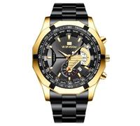 RORIOS Orologio da Uomo in Quarzo Impermeabile Sportivo Orologioes Quadrante Grande Luminoso Watches Nero oro