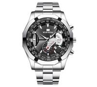 RORIOS Orologio da Uomo in Quarzo Impermeabile Sportivo Orologioes Quadrante Grande Luminoso Watches Argento