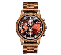 RORIOS Orologio da Uomo Naturale Orologio di Legno Analogico Quarzo Data Cronografo Orologio di Artigianato Fatto a Mano Uomo Orologi da Polso