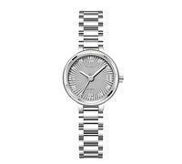 RORIOS Orologio Donna al Quarzo Cinturino Acciaio Inossidabile Quadrante Raggi Solari Marcatori Cristallini Impermeabile Orologioes Casual Elegante Uso Quotidiano Regalo Perfetto per Lei Bianco