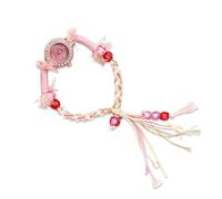 RORIOS Orologio Donna Bohemien Orologioes Bracciale Intrecciato Fatto Mano Quadrante Con Cristalli Cinghia a Frange Regolabile Watch Moda Leggero Rosso