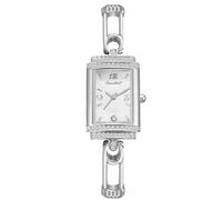 RORIOS Orologio Donna con Cristalli Quadrante Rettangolare Movimento al Quarzo Impermeabile Gioiello Elegante per Abito Casual e Regalo Bianco