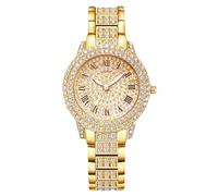 RORIOS Orologio Donna con Diamanti e Cinturino in Acciaio Inossidabile - Oro Oro rosa Argento per Uso Quotidiano e Feste Oro