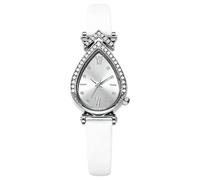 RORIOS Orologio Donna con Guadrante a Forma di Goccia e Decorazione Strass Diversi Colori Stili Quadrante Orologioes Elegante per Donne Bianco
