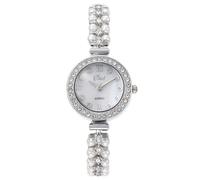 RORIOS Orologio Donna con Strass e Cinturino di Perle Accessorio Trendy per Quotidiano & Festa Donne alla Moda Bianco