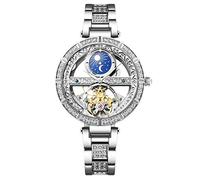 RORIOS Orologio Donna da Polso Orologio Analogico Automatico Meccanico Donna con Cinturino in Pelle Women Mechanical Watches