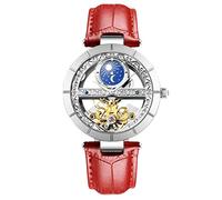 RORIOS Orologio Donna da Polso Orologio Analogico Automatico Meccanico Donna con Cinturino in Pelle Women Mechanical Watches