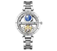 RORIOS Orologio Donna da Polso Orologio Analogico Automatico Meccanico Donna con Cinturino in Pelle Women Mechanical Watches