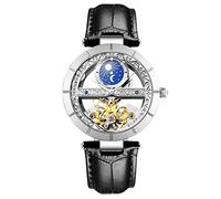 RORIOS Orologio Donna da Polso Orologio Analogico Automatico Meccanico Donna con Cinturino in Pelle Women Mechanical Watches