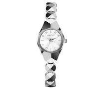 RORIOS Orologio Donna di Design con Cristalli Bracciale Geometrico 30m Impermeabile Quarz Leggero per Giorni Normali & Eventi Argento bianco