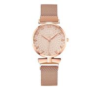 RORIOS Orologio Donna Elegante con Quadrante Floreale 3D Bracciale in Metallo Premium Orologioes Quarzo per Uso Giornaliero Svago & Feste Oro rosa
