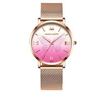 RORIOS Orologio Donna Farfalla Quadrante con Mesh Cinturino in Acciaio Inox Elegante Orologi al Quarzo Analogici per Donna Ragazze