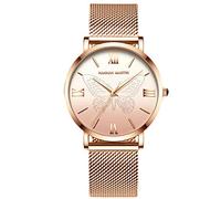 RORIOS Orologio Donna Farfalla Quadrante con Mesh Cinturino in Acciaio Inox Elegante Orologi al Quarzo Analogici per Donna Ragazze