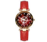 RORIOS Orologio Donna Orologio Analogico Quarzo con Cinturino in Pelle Moda Impermeabile Orologi da Polso Strass Orologio per Ragazza Donna